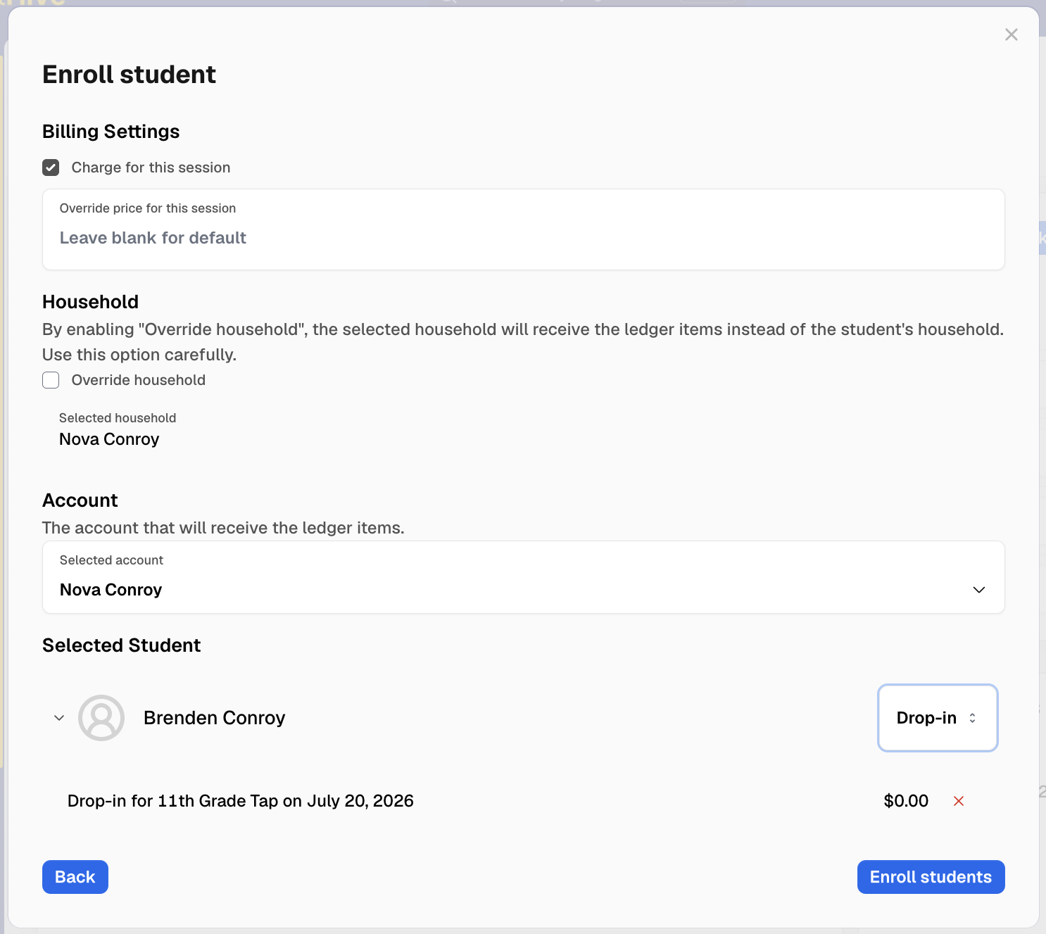 Drop-in Enrollment